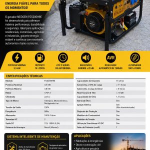 NEOGEN Gerador Gasolina Monofásico 3.5Kw e 8.5Kw